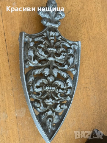 Стара ютия на жар с ажурна чугунена поставка, снимка 9 - Антикварни и старинни предмети - 53187403