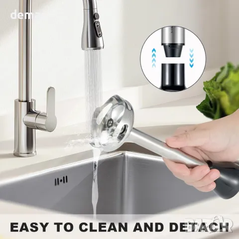 Ръчен потопяем блендер Qeelin 4 в 1, 1000 W 5-скоростен ръчен пасатор, снимка 5 - Чопъри и пасатори - 49403908