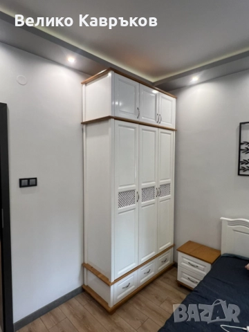 Гардероб "Решетка" от масив., снимка 4 - Гардероби - 14872709