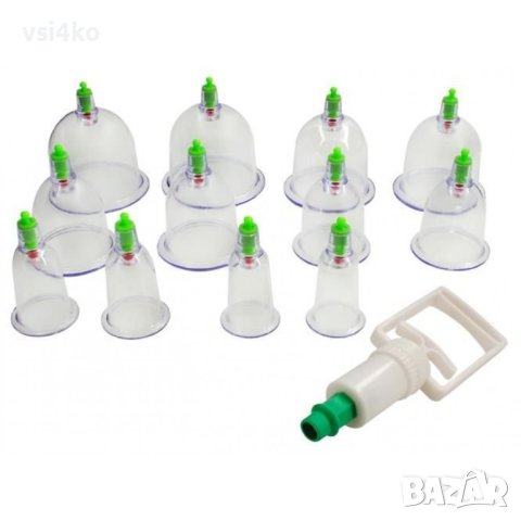 Вакуумни вендузи с помпа – 12 броя, снимка 4 - Козметични уреди - 42169456