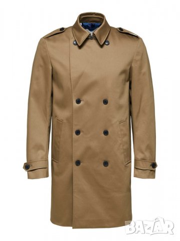 Мъжко преходно палто Selected , шлифер  , английски стил , снимка 4 - Палта - 34379238