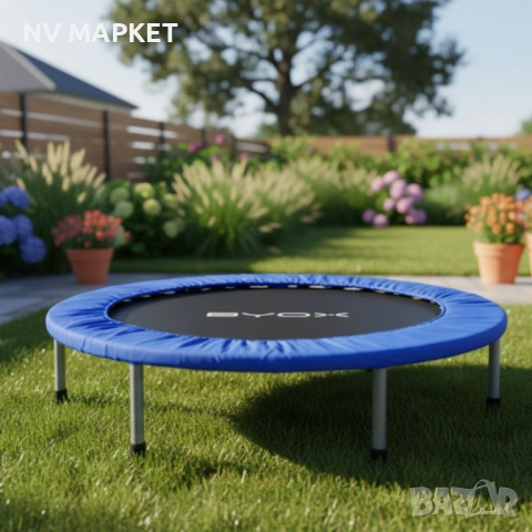 Батут без мрежа Byox 101cm/96cm — розов и син, до 100 кг, снимка 7 - Други стоки за дома - 53837605