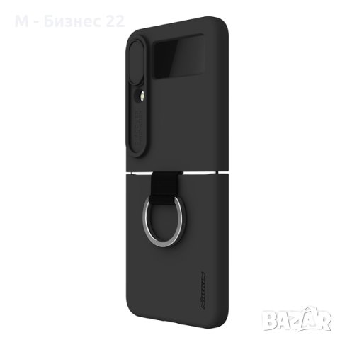 Силиконов калъф Nillkin за Samsung Galaxy Z Flip 4 5G, черен, снимка 2 - Калъфи, кейсове - 41441786