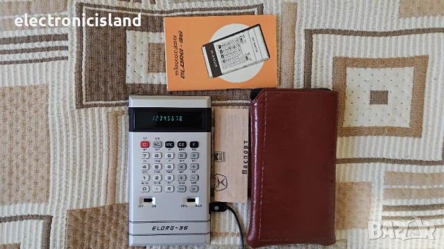 Като нов ретро Калкулатор Електроника ELORG 36 1982г. + зарядно, калъф + паспорт и инструкция, снимка 2 - Друга електроника - 51711460