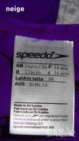 Нов бански Speedo 34 (момичешки размер 176 см/ 16 г), снимка 8 - Водни спортове - 49038669