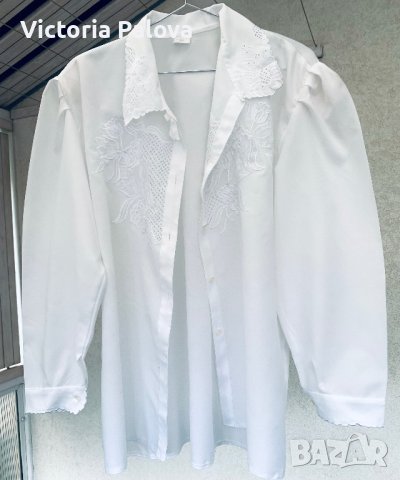 Красива бяла риза/блуза, снимка 3 - Ризи - 42134570