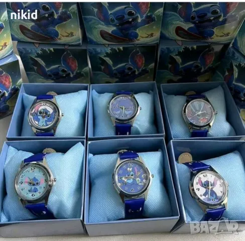Стич Stitch Лило детски син ръчен часовник, снимка 6 - Детски - 48593423