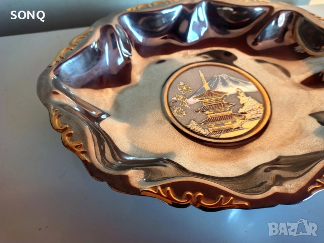 Страхотен Позлатен Съд - Фруктиера, снимка 5 - Антикварни и старинни предмети - 52923720