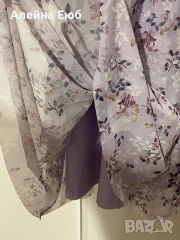 Пастелно лилава къса рокля, снимка 5 - Рокли - 52739761