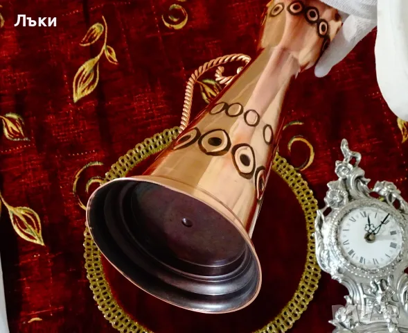 Медна кана за вино,битов релеф,чиста червена мед. , снимка 5 - Антикварни и старинни предмети - 55837275