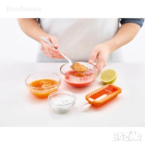 Комплект форми за сладолед на клечка Lekue 4 броя, забавни форми, снимка 9 - Форми - 52349653