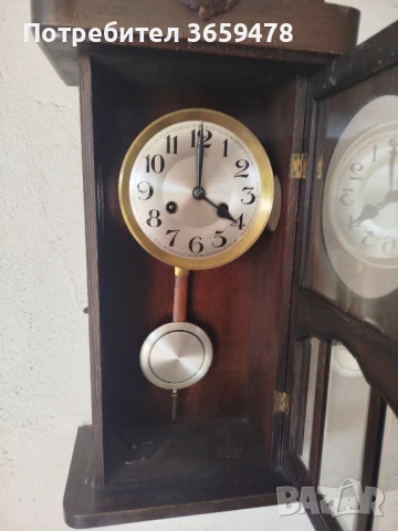 Стар стенен английски часовник, снимка 6 - Стенни часовници - 51396915