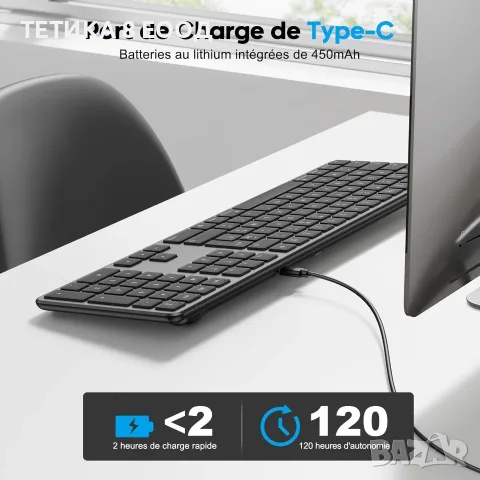 Безжична Bluetooth клавиатура за Mac – Multi-Device, QWERTY UK, снимка 2 - Клавиатури и мишки - 55842563