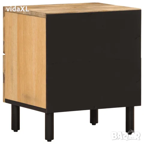 vidaXL Нощни шкафчета, 2 бр, 40x33x46 см, манго масив, снимка 7 - Шкафове - 56147316