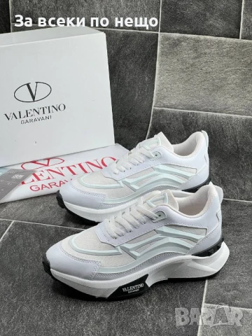 Valentino Мъжки Бели Маратонки👟Мъжки Спортни Обувки В Бял Цвят Валентино Код E545