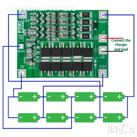  Plate BMS - 4S - 40A
