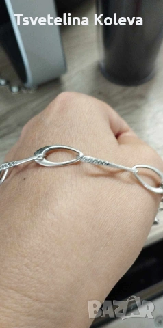 Масивни сребърни гривнички с Рубин и Цирконий, снимка 4 - Гривни - 53763252