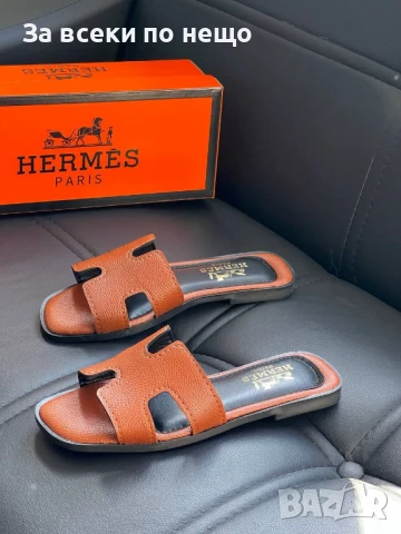 Hermes Дамски Ниски Ежедневни Чехли Хермес - Налични Различни Цветове Код E752, снимка 2 - Чехли - 51293583