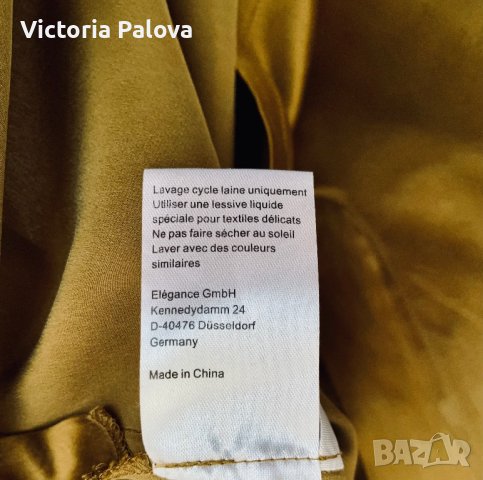 Красива копринена блуза ELÉGANCE цвят горчица, снимка 8 - Корсети, бюстиета, топове - 42012977