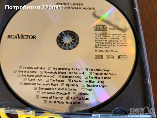 MARIO LANZA, снимка 6 - CD дискове - 44491689