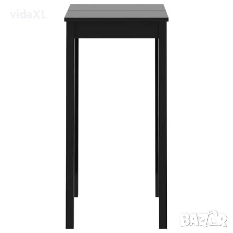 vidaXL Бар маса, МДФ, черна, 55x55x107 см, снимка 3 - Маси - 56146363