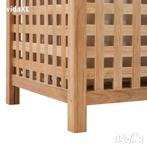 vidaXL Кош за пране 39x39x65 см масивно орехово дърво, снимка 5 - Сушилници - 56146465