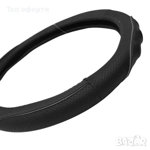 Калъф за волан 578 38см Черно с черен,сив, син или червен шев, снимка 7 - Аксесоари и консумативи - 48653346