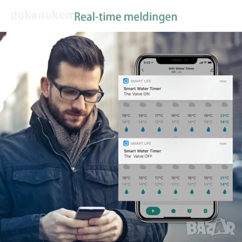 WiFi Смарт таймер, компютър за поливане, Smart Life App, Alexa/Google, 20 програми, Rain Delay, снимка 5 - Напояване - 52544857