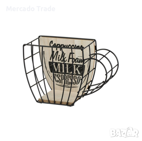 Поставка за капсули Mercado Trade, За кафе, Метална чаша, Черен, снимка 3 - Аксесоари за кухня - 44825894