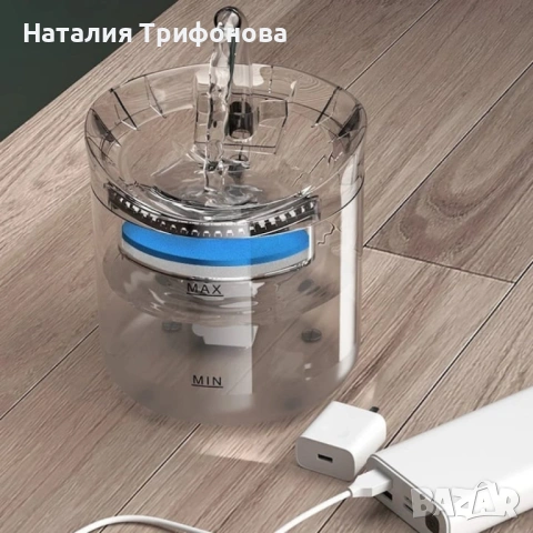 Автоматичен електрически фонтан с функция диспенсър за вода, за домашни любимци, снимка 7 - За котки - 53401138