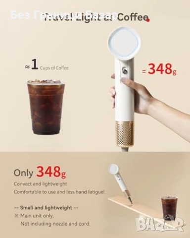 Нов Професионален йонен сешоар 500 млн йони, бързо сушене коса, 348 гр, снимка 2 - Сешоари - 53072460