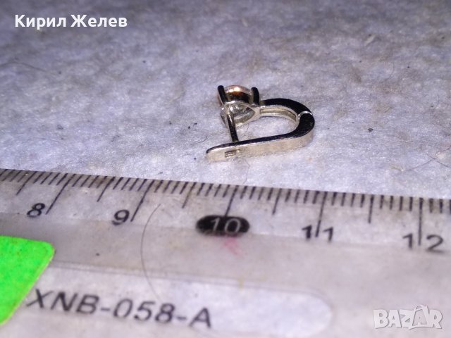 СКЪПОЦЕННА СРЕБЪНА ОБЕЦА РОДИРАНО СРЕБРО 925 с ФАСЕТИРАН ЦИРКОН и АНГЛИЙСКО ЗАКОПЧАВАНЕ 28563, снимка 6 - Обеци - 41462150