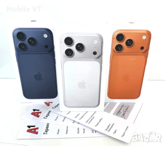 НОВ! iPhone 17 Pro 256GB Orange / Silver / Blue ГАРАНЦИЯ 24 Месеца!