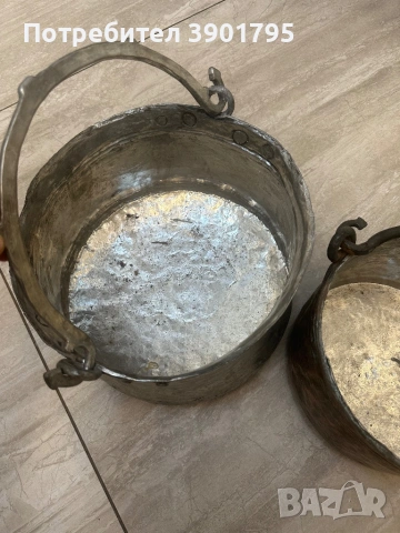 Бакърени съдове и тиган, снимка 3 - Антикварни и старинни предмети - 53481080