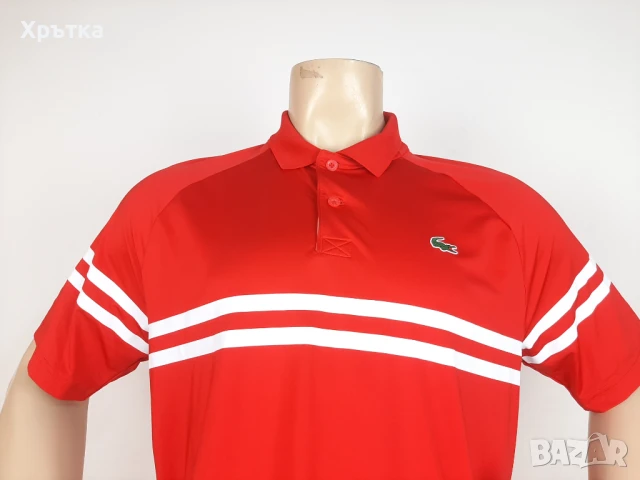 Lacoste x Djokovic - Оригинална мъжка тениска с яка размер L, снимка 7 - Тениски - 50581150