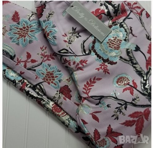 Елегантен дамски панталон с бродерии, подходящ и за официален повод, луксозен, тип цигара XS S S/M, снимка 3 - Панталони - 39080928