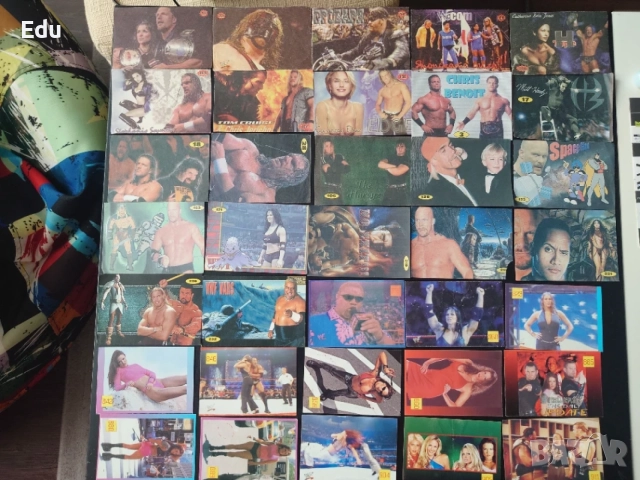 Продавам и разменям листчета с кечисти от WWF WWE, снимка 2 - Колекции - 25172921