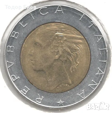 Italy-500 Lire-1991 R-KM# 111, снимка 2 - Нумизматика и бонистика - 49340823