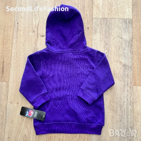 Детски суитшърт с качулка NFL Minnesota Vikings размер 2 г, снимка 8 - Детски Блузи и туники - 53781928