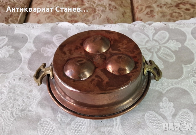 Меден съд с месингови дръжки, снимка 4 - Декорация за дома - 52103278