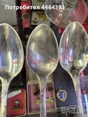 Сребърни лъжици , снимка 3 - Антикварни и старинни предмети - 51516804