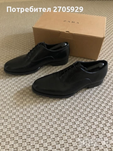 Zara елегантни обувки от изцяло естествена кожа, номер 44, снимка 5 - Официални обувки - 51511665