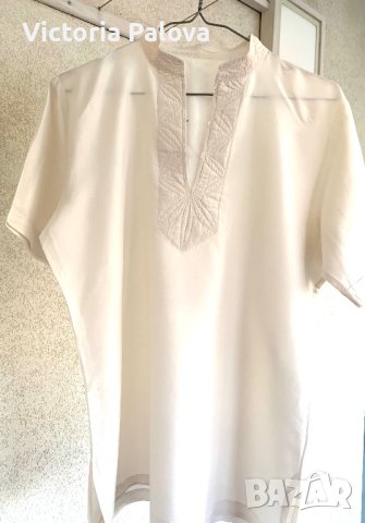 Прекрасна блуза екрю кралска коприна, снимка 10 - Туники - 42280179