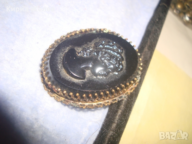 СТАРИННА ВИКТОРИАНСКА БРОНЗОВА КАМЕЯ БРОШКА от ШЛИФОВАН ХЕМАТИТ РЕТРО БИЖУ ЮВЕЛИРЕН УНИКАТ 20666, снимка 9 - Антикварни и старинни предмети - 36061112