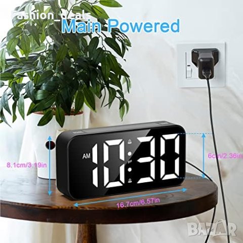 Нов Цифров будилник със светлини/USB пот за зареждане/Спалня Детска/Часовник, снимка 5 - Други стоки за дома - 41327544