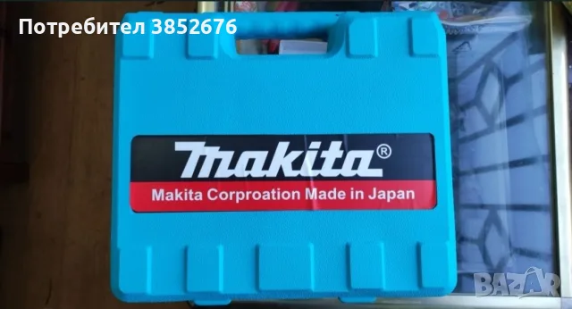 НОВ Акумулаторен винтоверт Makita с голям комплект инструменти и 2 батерии, снимка 2 - Куфари с инструменти - 55710240