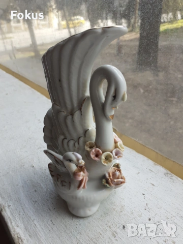 Стара порцеланова каничка лебед фигура статуетка Порцелан