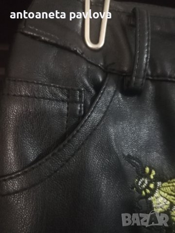 Черна кожена пола, снимка 6 - Поли - 41963246