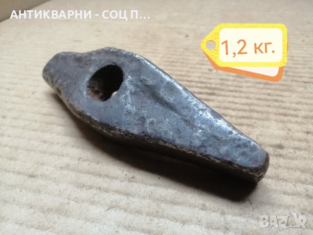 Стар Кован Каменоделски Чук / 1,2 кг. , снимка 2 - Антикварни и старинни предмети - 44419788