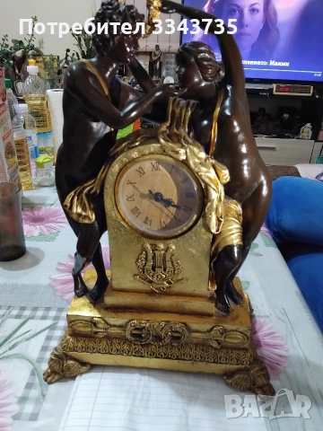 Фигуративен,античен,каминен часовник., снимка 10 - Антикварни и старинни предмети - 53523622